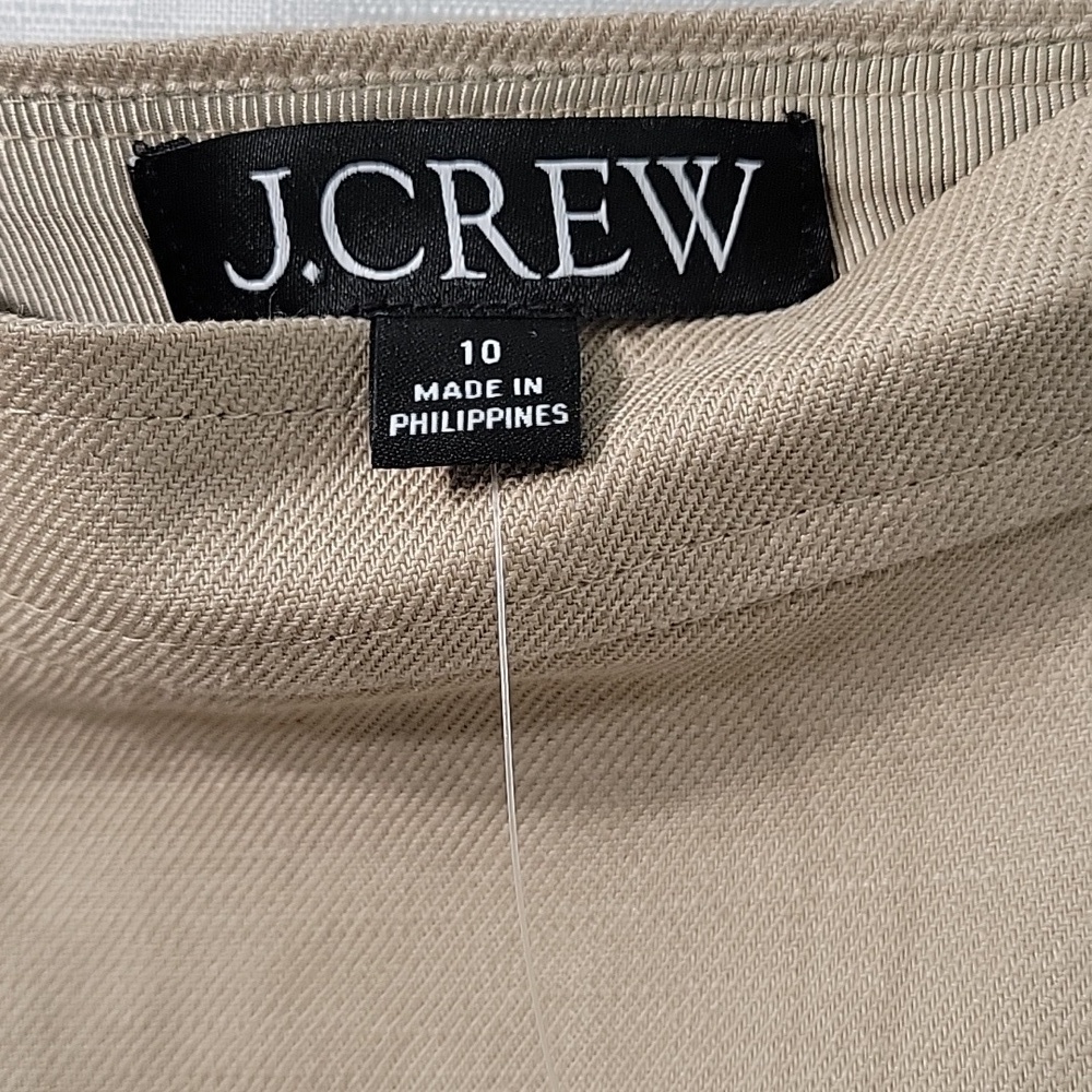 J. Crew Tan Pencil Mini Linen Skirt Size 10 - Picture 4 of 9